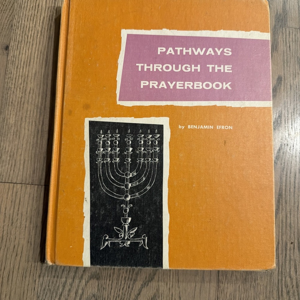 Pathways Through The Prayerbook By Benjamin Efron HC 1962 Vtg Judaica Book